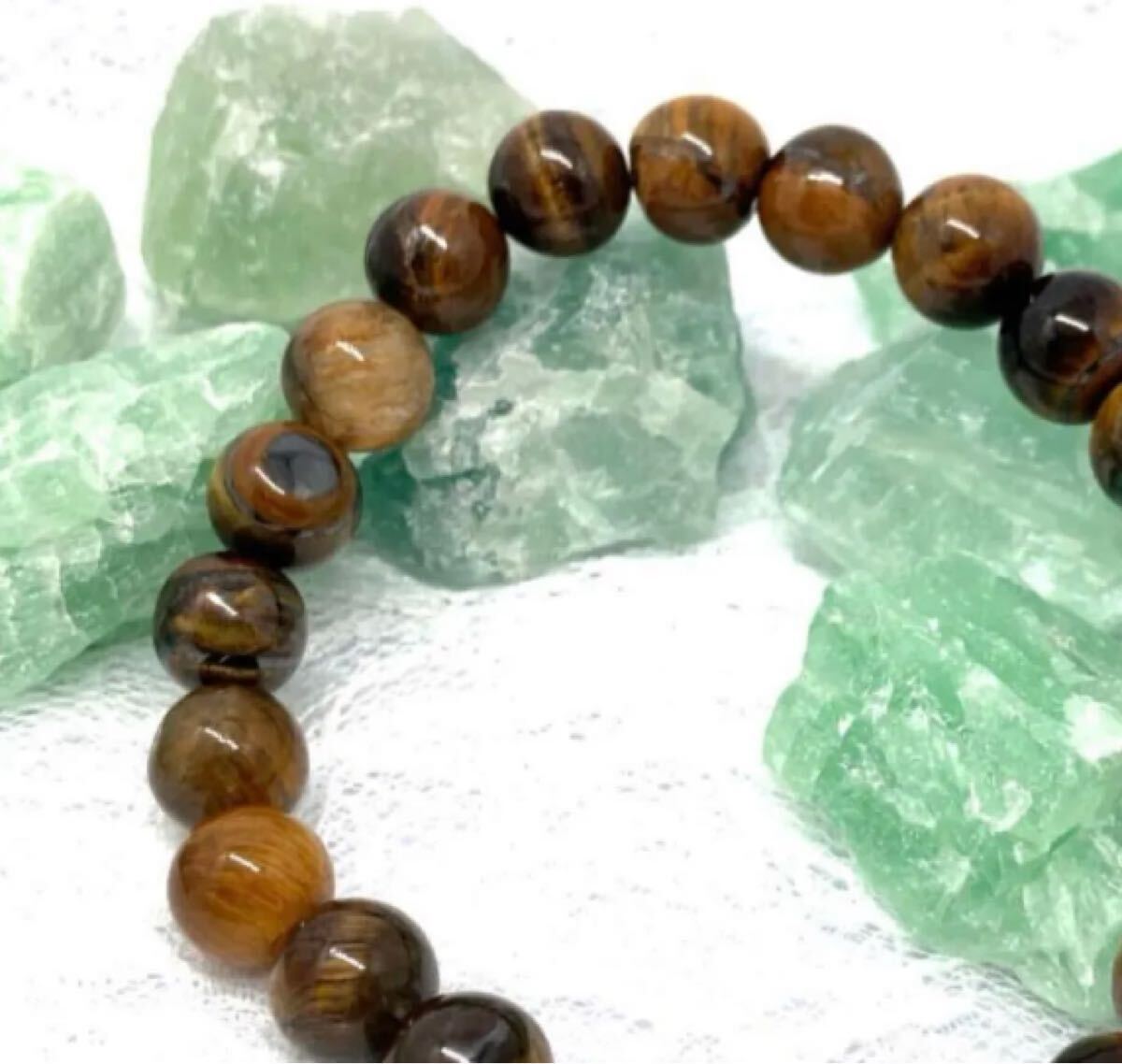 タイガーアイ 天然石 男女兼用 内径15cm メンズ レディース ブレスレット 数珠 金運 開運 浄化 数珠ブレス パワーストーン_画像2