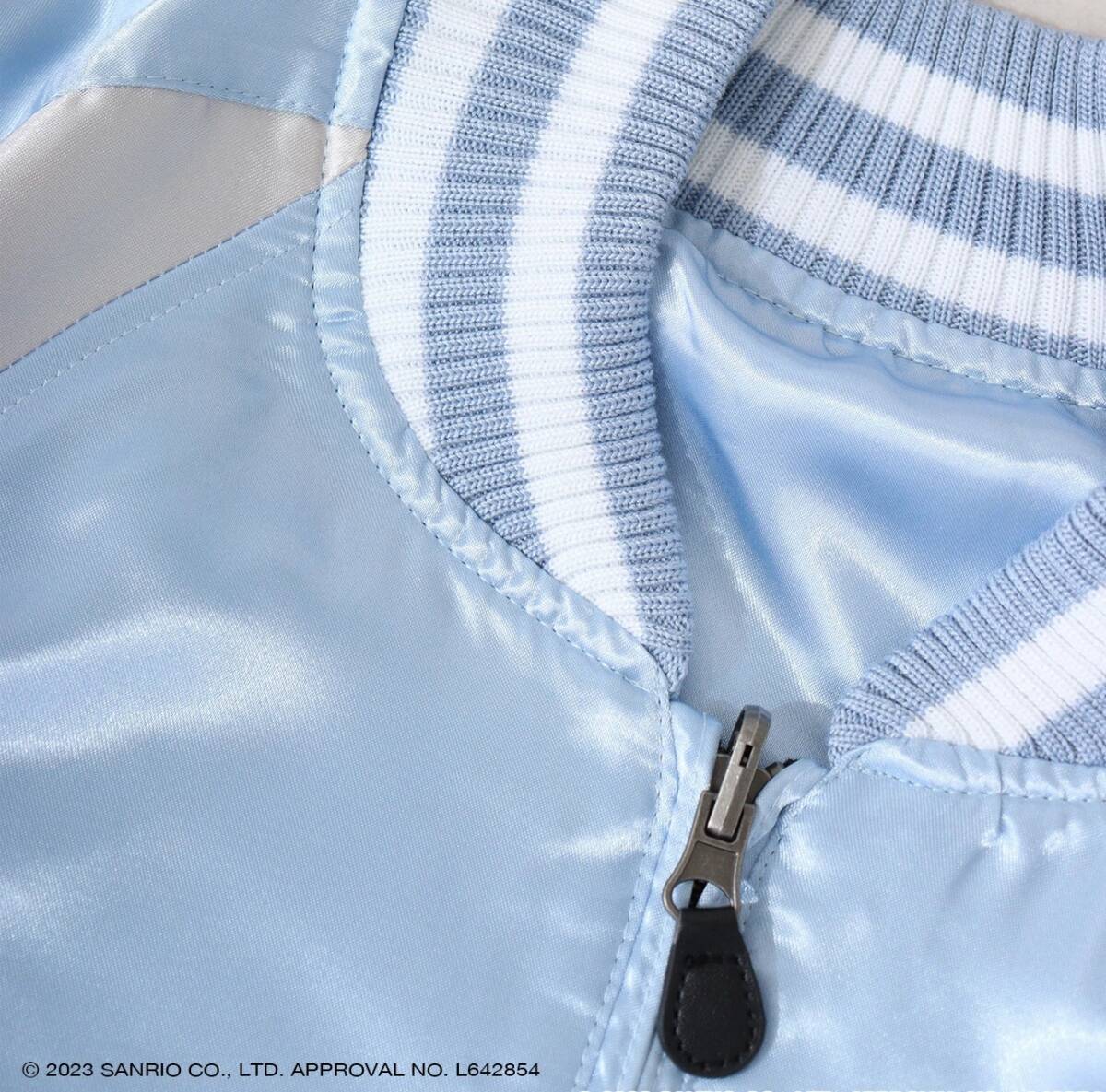 シナモロール リバーシブルスカジャン　Mサイズ　サックスブルー　水色　総刺繍　Cinnamoroll　シナモン　サンリオ　sanrio　新品_画像7
