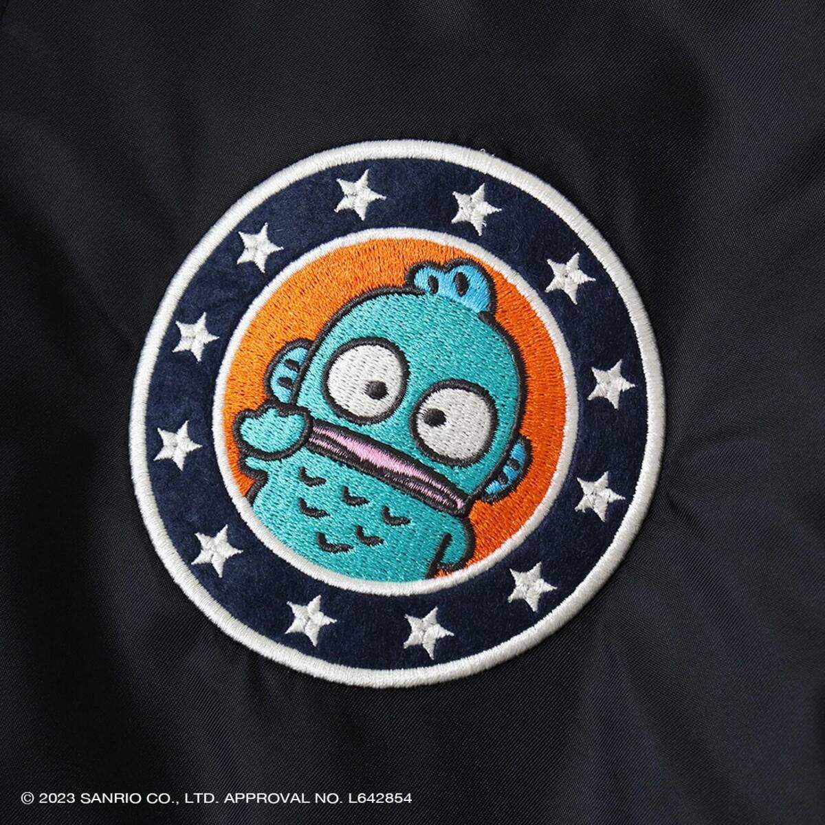 ハンギョドン　MA-1　Lサイズ　ブラック　刺繍ワッペン　サンリオ　sanrio　新品_画像3