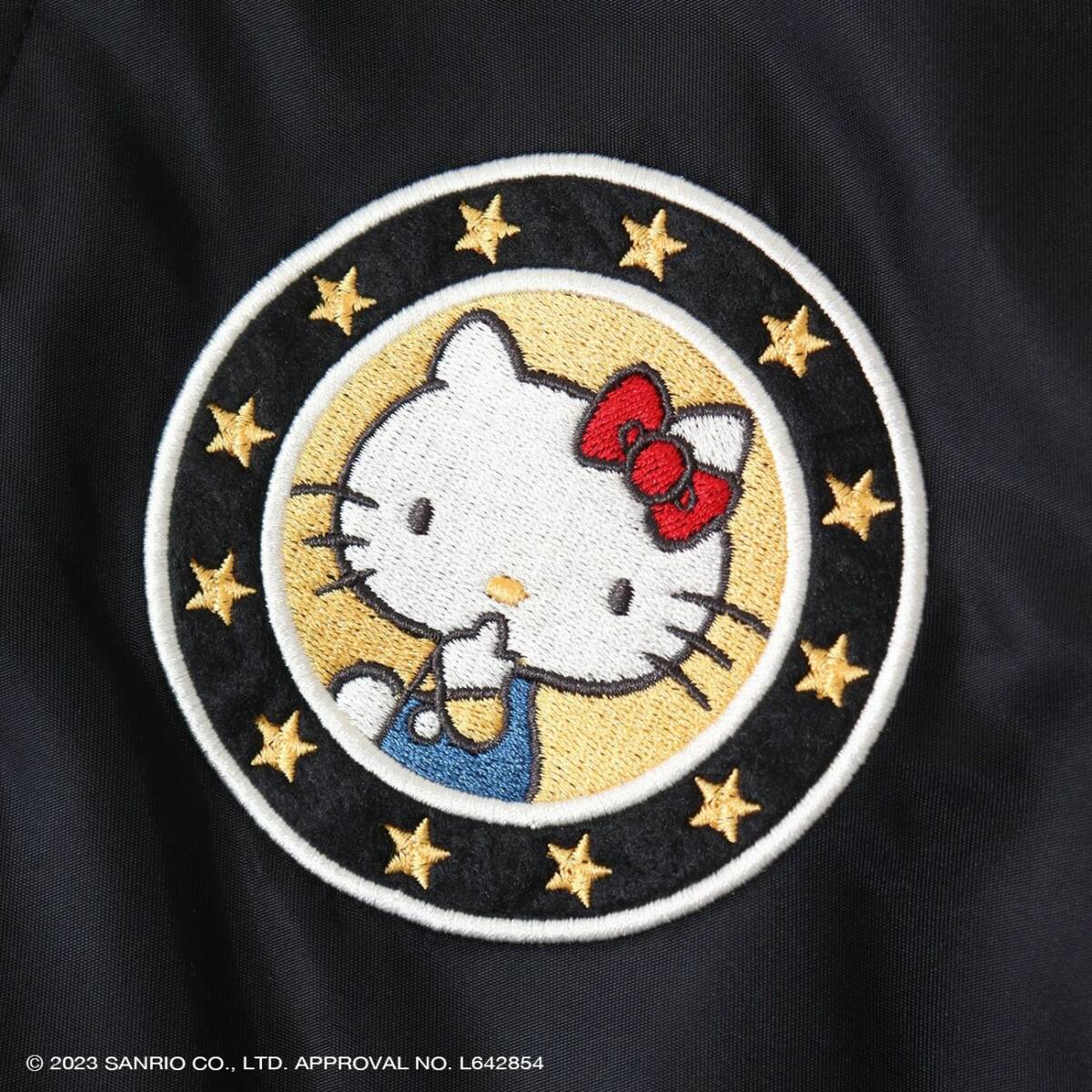 ハローキティ MA-1 LLサイズ ブラック 刺繍ワッペン HELLO KITTY サンリオ sanrio 新品_画像8