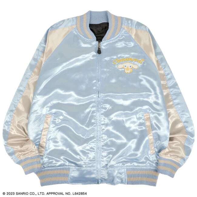 シナモロール刺繍スカジャン　Mサイズ　サックスブルー　水色　SANRIO　サンリオ　新品　送料無料　シナモン　Cinnamoroll_画像2