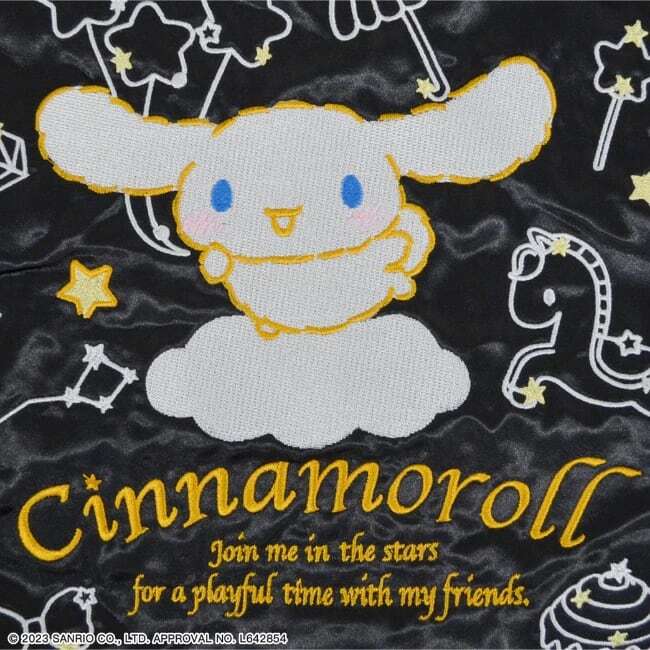シナモロール刺繍スカジャン　Mサイズ　ブラック　SANRIO　サンリオ　新品　送料無料　シナモン　Cinnamoroll_画像3