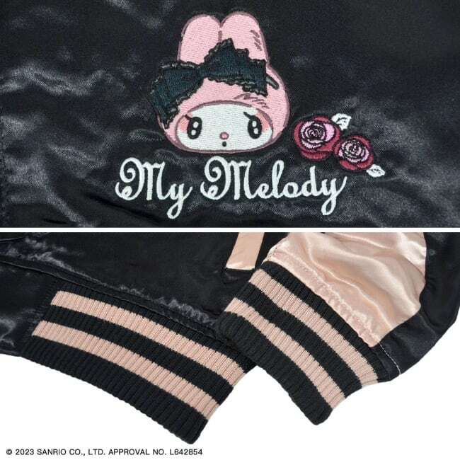 マイメロディ 刺繍スカジャン LLサイズ ブラック ゴスロリ SANRIO サンリオ 新品 送料無料 マイメロ My Melody_画像4