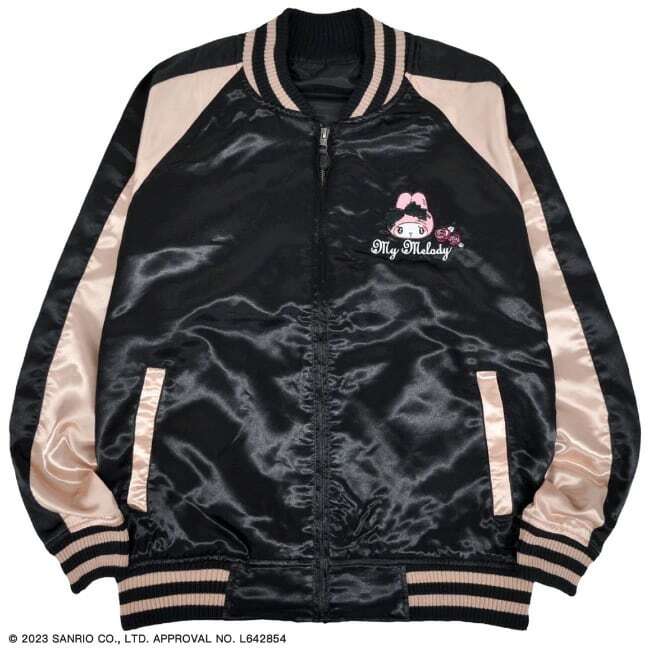 マイメロディ 刺繍スカジャン LLサイズ ブラック ゴスロリ SANRIO サンリオ 新品 送料無料 マイメロ My Melody_画像3