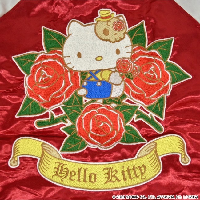 ハローキティ 刺繍スカジャン　Lサイズ　ブラック　Hello Kitty　SANRIO　サンリオ　新品_画像3