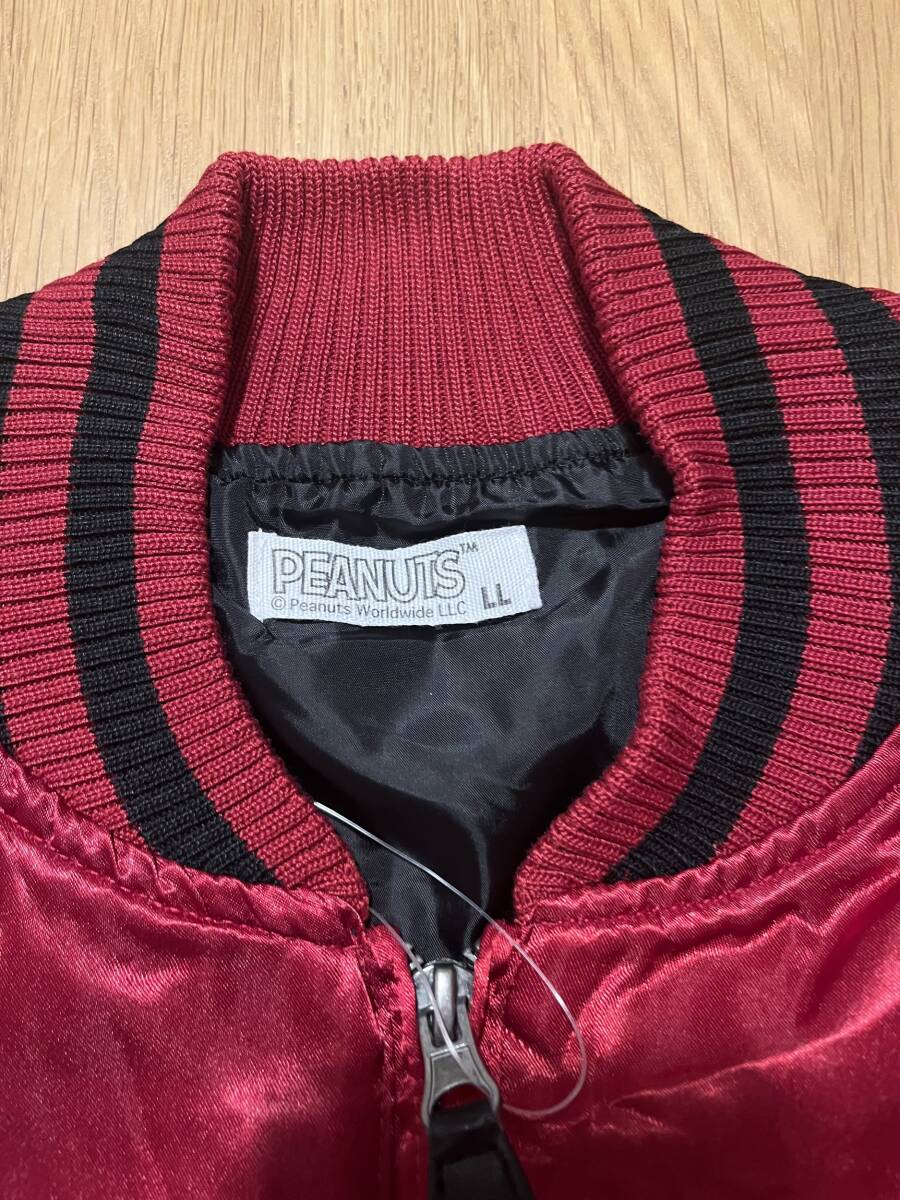 スヌーピー 刺繍スカジャン LLサイズ レッド SNOOPY PEANUTS ロック柄 新品 送料無料_画像6
