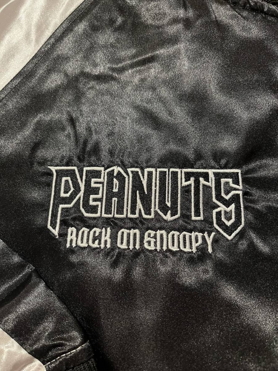 スヌーピー刺繍スカジャン　Mサイズ　ブラック　SNOOPY PEANUTS ロック柄　新品_画像5