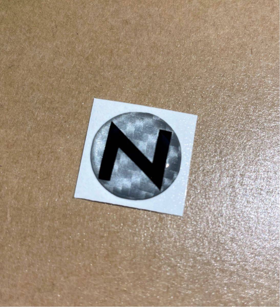 ホンダ NBOX N-BOX JF1/2 3/4 N-one N/ スラッシュ JH3/4 Nワゴン Nバン キーホールカバー 鍵穴隠し HONDA シルバーカーボン仕様♪_画像1