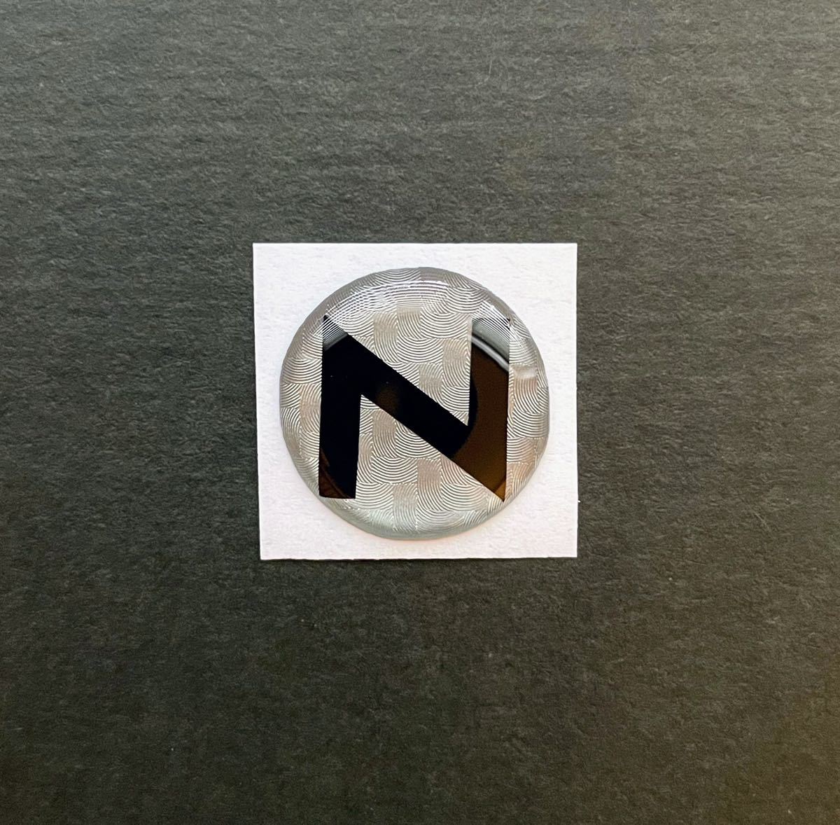 ホンダ NBOX N-BOX JF1/2 3/4 N-one N/ スラッシュ JH3/4 Nワゴン Nバン キーホールカバー 鍵穴隠し HONDA シルバーカーボン仕様♪_画像2