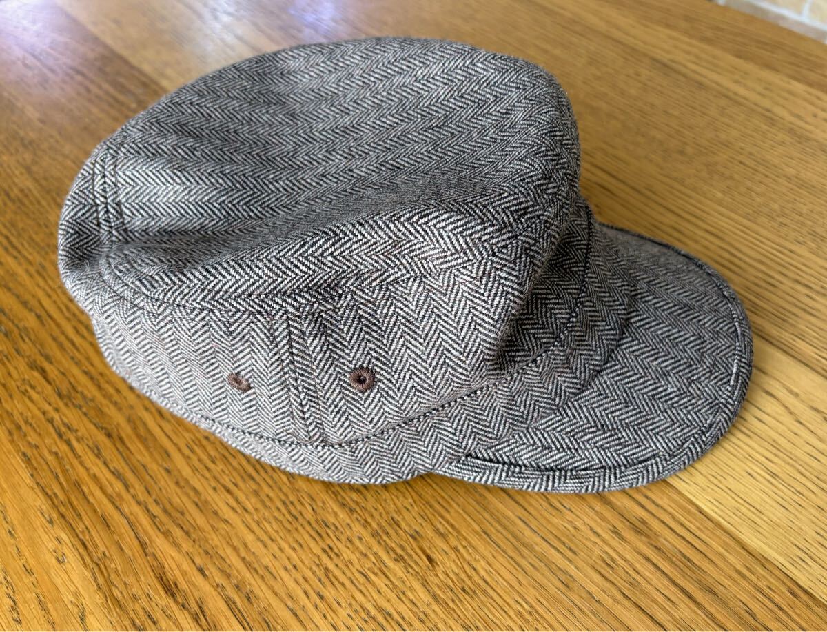 14+ イチヨン ワークキャップ ツイード 未使用に近い キャップ 帽子 ヘリンボーン 検索 ハリスツイード_画像1