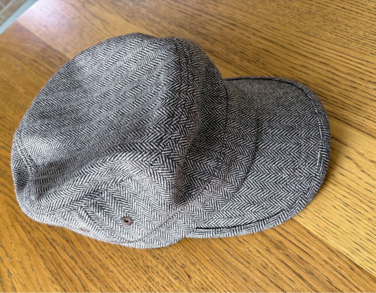 14+ イチヨン ワークキャップ ツイード 未使用に近い キャップ 帽子 ヘリンボーン 検索 ハリスツイード_画像2