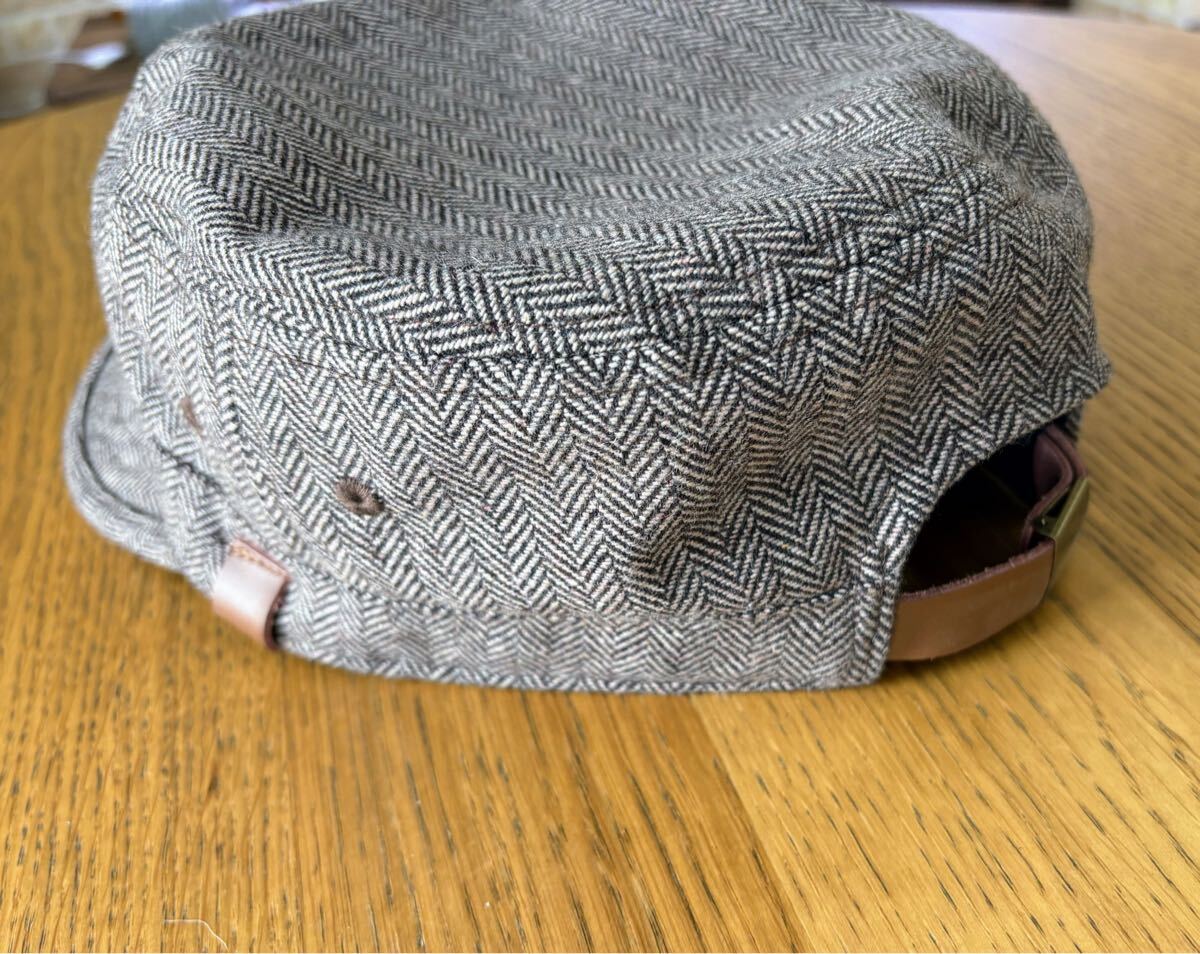 14+ イチヨン ワークキャップ ツイード 未使用に近い キャップ 帽子 ヘリンボーン 検索 ハリスツイード_画像3