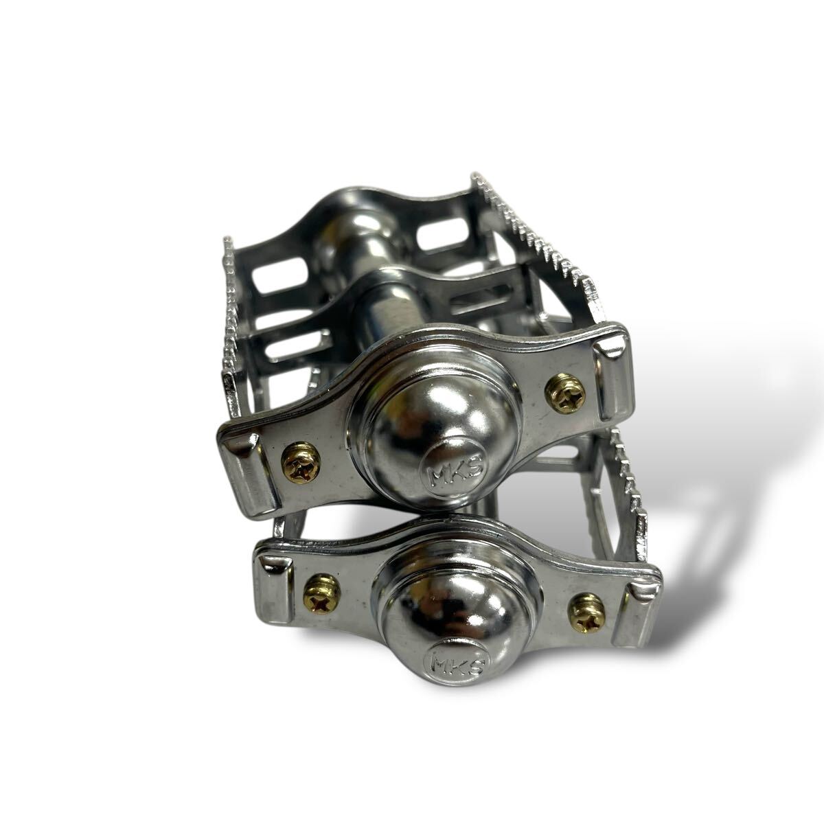 当時物/未使用/三ヶ島/メッキペダル/MKS/昭和自転車/デコチャリ/スポルティーフ/フラッシャー/スポーツ車/ツアー車/ランドナー/マスプロ_画像2