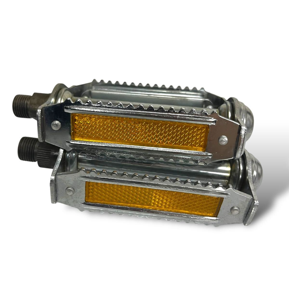 当時物/未使用/CH/メッキペダル/オレンジ反射板/昭和自転車/デコチャリ/フラッシャー/スポーツ車/実用車/ツアー車/マスプロ/レトロ_画像2