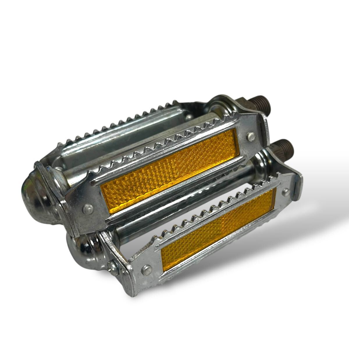 当時物/未使用/CH/メッキペダル/オレンジ反射板/昭和自転車/デコチャリ/フラッシャー/スポーツ車/実用車/ツアー車/マスプロ/レトロ_画像3