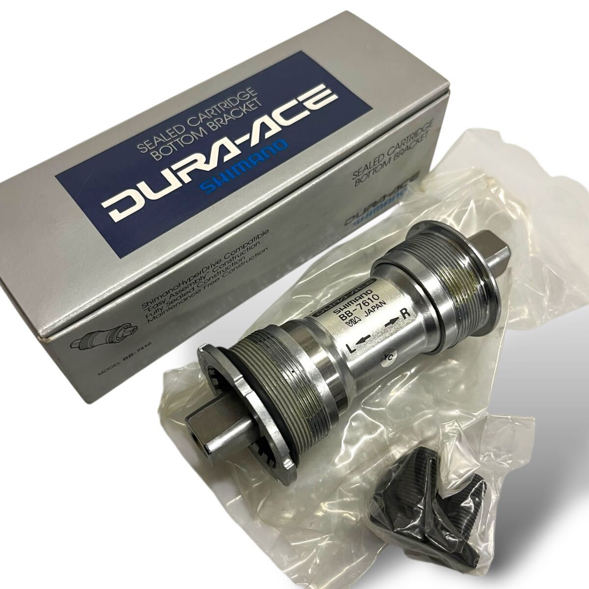 当時物/未使用/DURA ACE/BB-7610/NJS/競輪/ピスト/ボトムブラケット/SHIMANO/ロードレーサー/デュラエース/ビンテージ/レトロ/島野工業_画像1