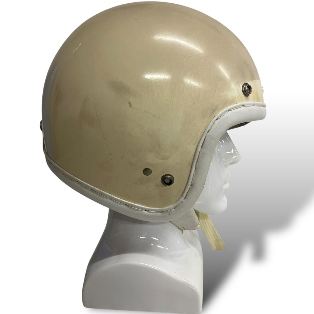 当時物/85’s/メット工業/ジェットヘルメット/革巻き/Joli/M/57-59㎝/METLADY/旧車/昭栄/Arai/新井広武/立花/KUNOH/MARUSHIN/レトロ_画像3