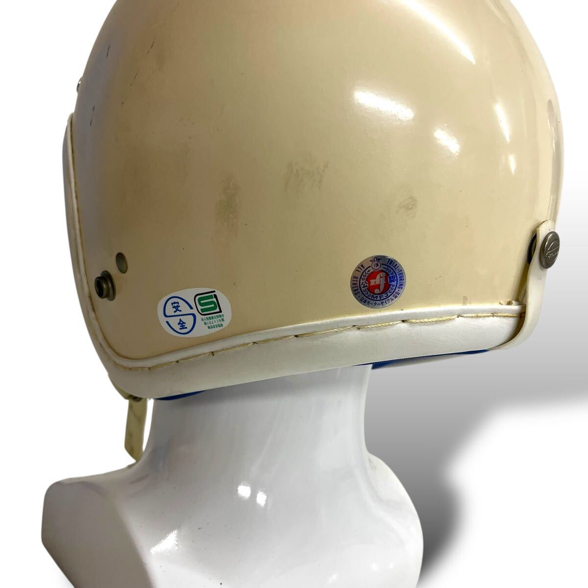 当時物/85’s/メット工業/ジェットヘルメット/革巻き/Joli/M/57-59㎝/METLADY/旧車/昭栄/Arai/新井広武/立花/KUNOH/MARUSHIN/レトロ_画像5