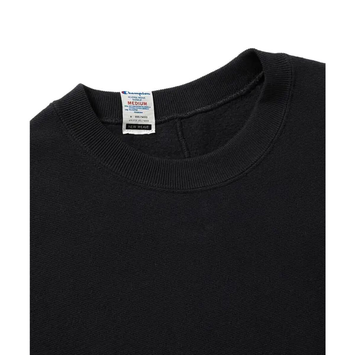 ★未使用新品★Champion × N.HOOLYWOOD REVERSE WEAVE Crewneck Sweatshirt(C8-V010) Mサイズ ブラック★チャンピオン ミスターハリウッド_画像6