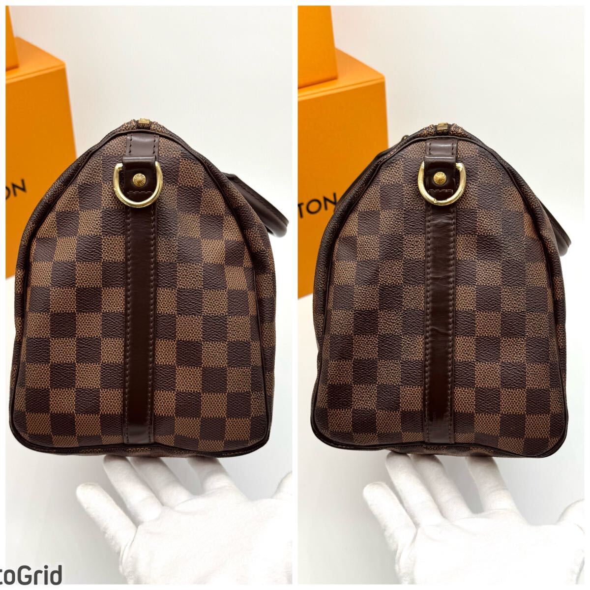 ルイヴィトン ダミエ スピーディ30 バンドリエール ハンドバッグ_画像3