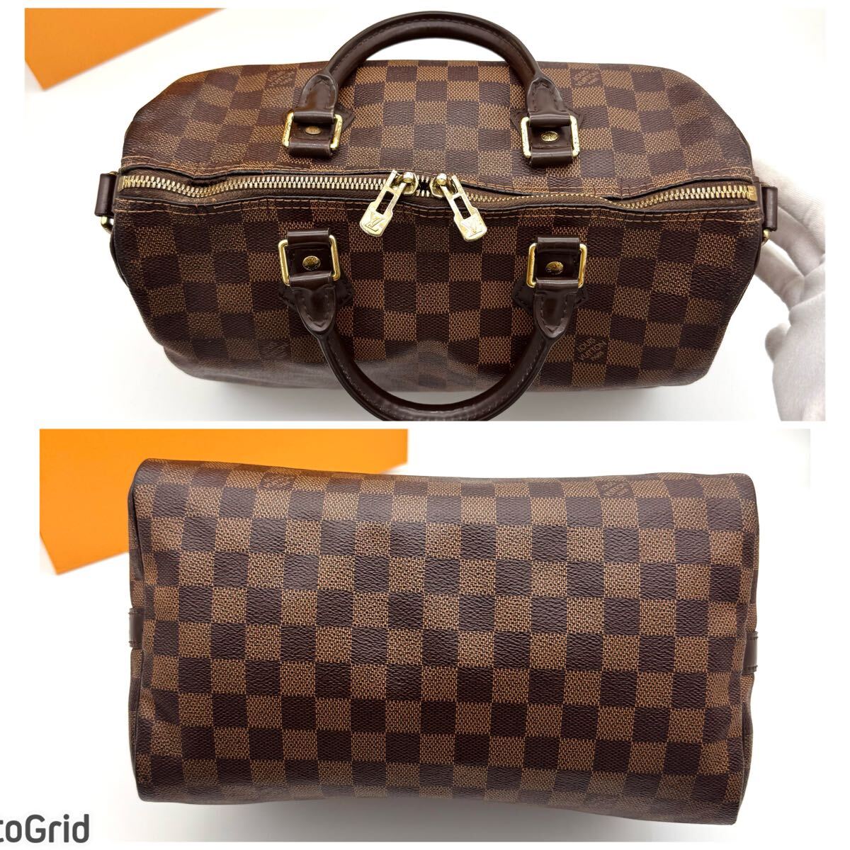 ルイヴィトン ダミエ スピーディ30 バンドリエール ハンドバッグ_画像6