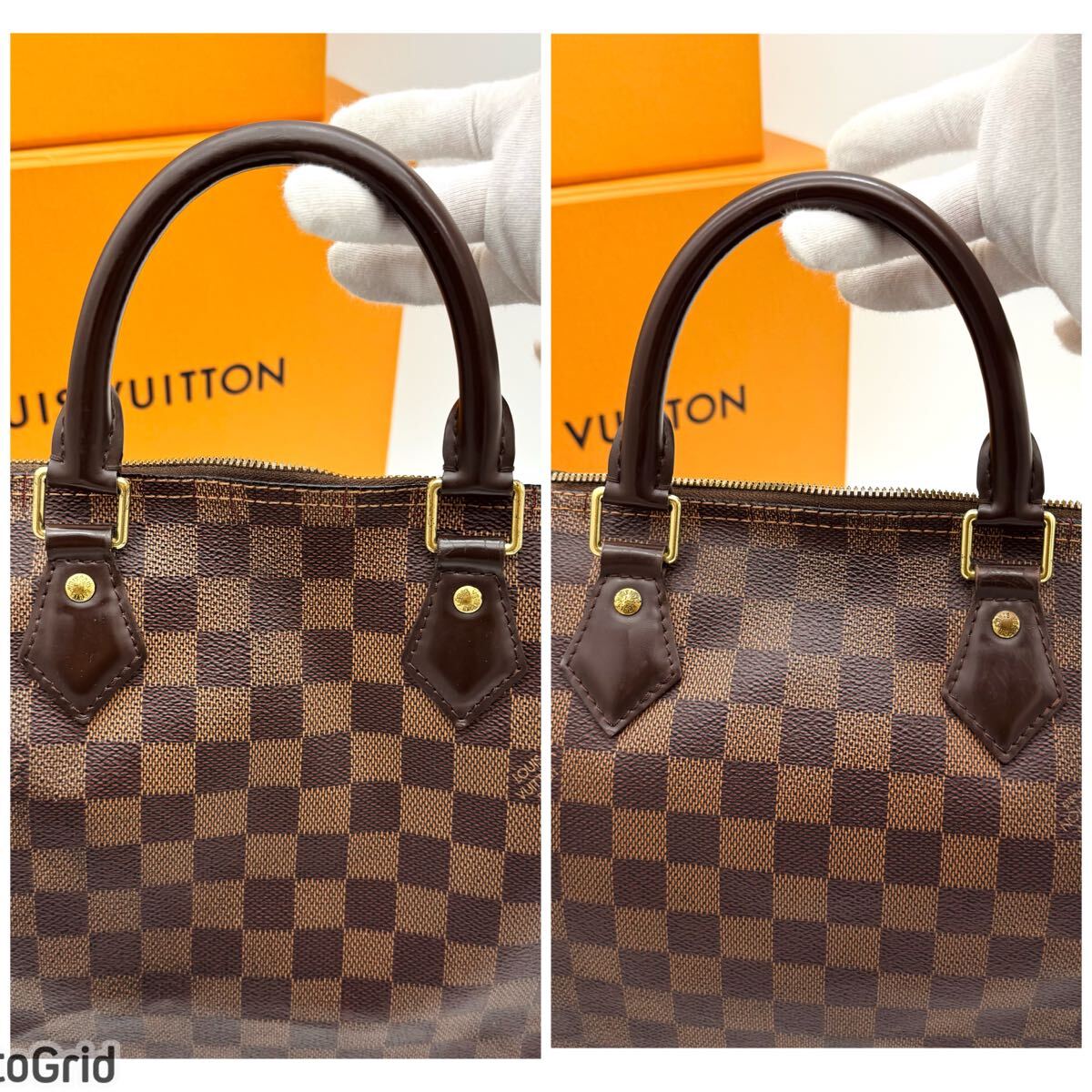 ルイヴィトン ダミエ スピーディ30 バンドリエール ハンドバッグ_画像7