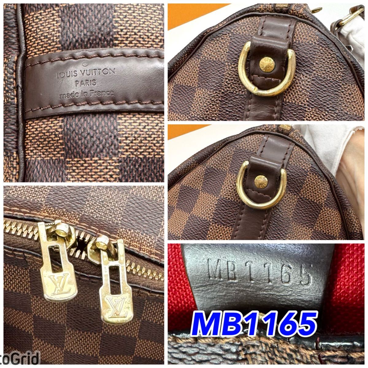 ルイヴィトン ダミエ スピーディ30 バンドリエール ハンドバッグ_画像10