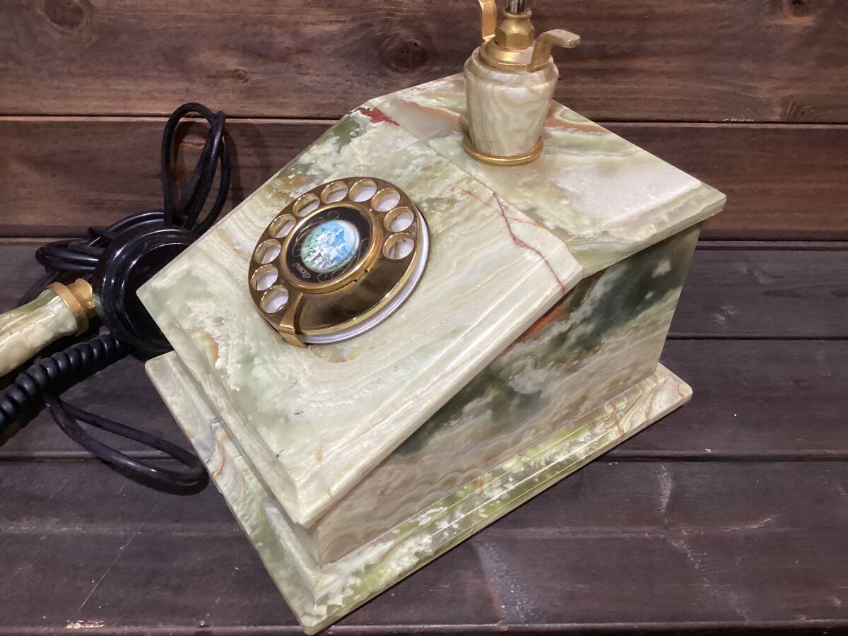 昭和レトロ アンティーク 日興電機 ニッコー 大理石ダイヤル式 電話機 ND-260-A 動作未確 _画像5