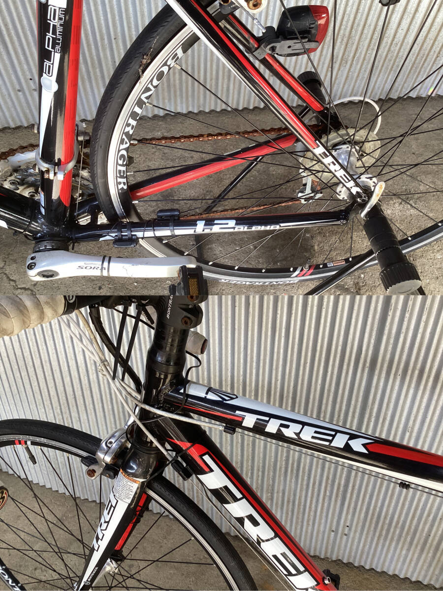 TREK ALPHA 1.2 アルミフレーム sora 組 3x9s 動作確認済み レストアベース 中古 現状品 _画像6
