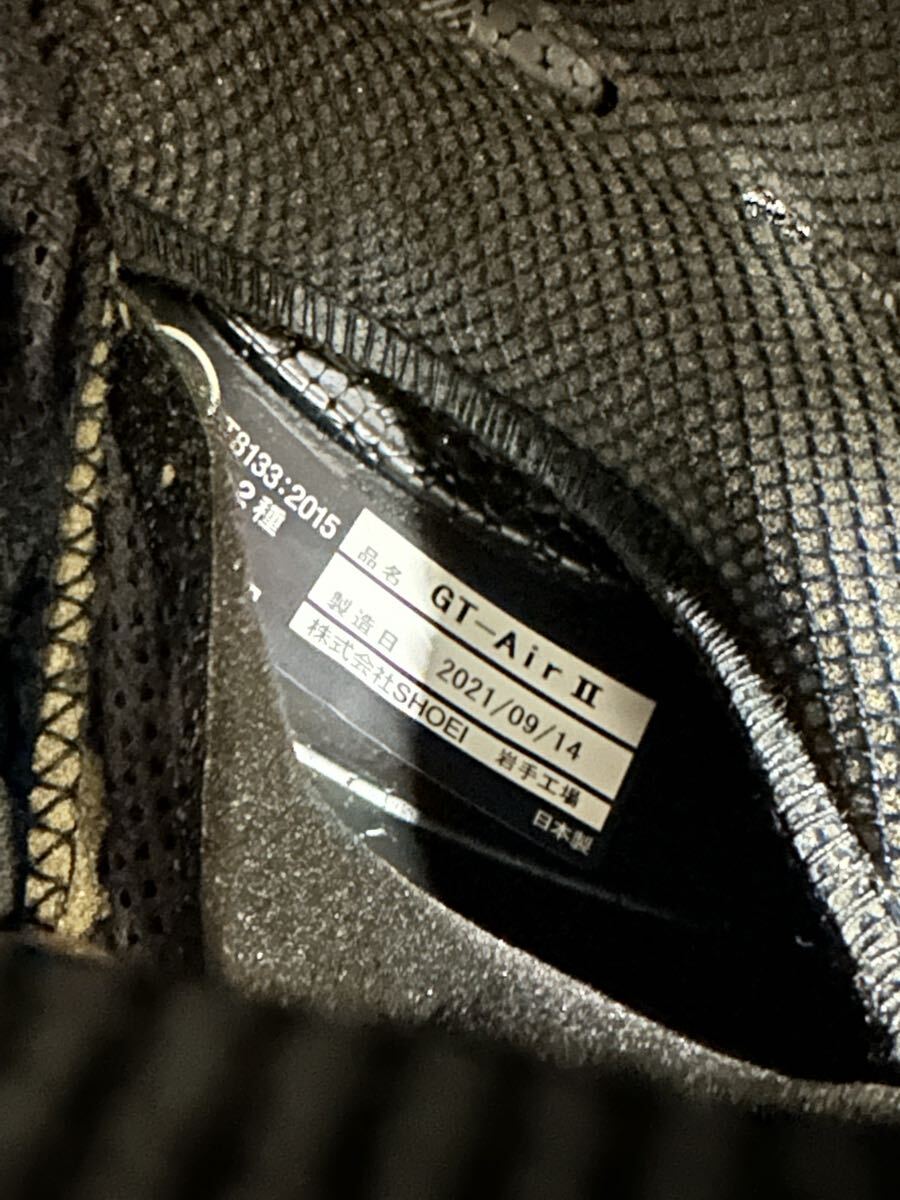SHOEI GT-AIR II ホワイト Lサイズ 現状品 ジャンク扱い_画像9