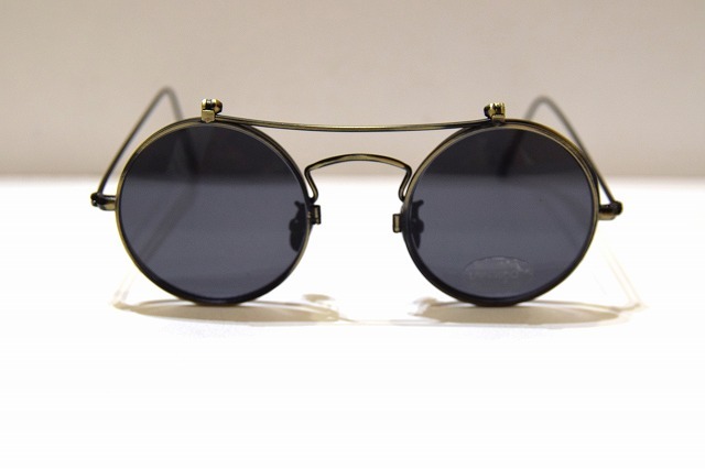 ラウンド型　丸メガネ　複式跳ね上げ　メガネフレーム　サングラス　ヴィンテージ　新品_画像1