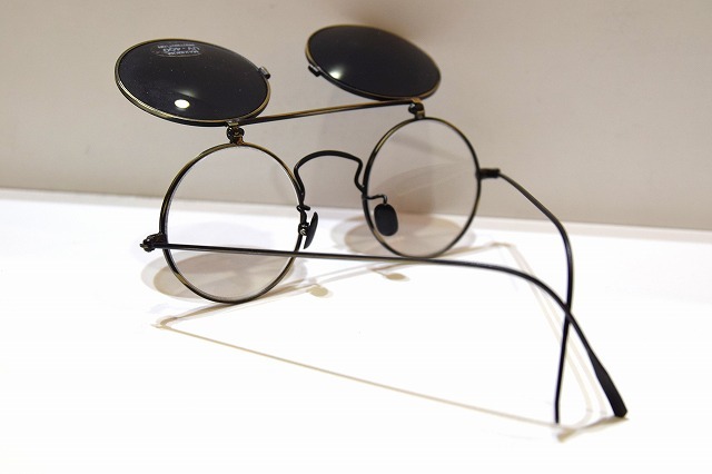ラウンド型　丸メガネ　複式跳ね上げ　メガネフレーム　サングラス　ヴィンテージ　新品_画像5