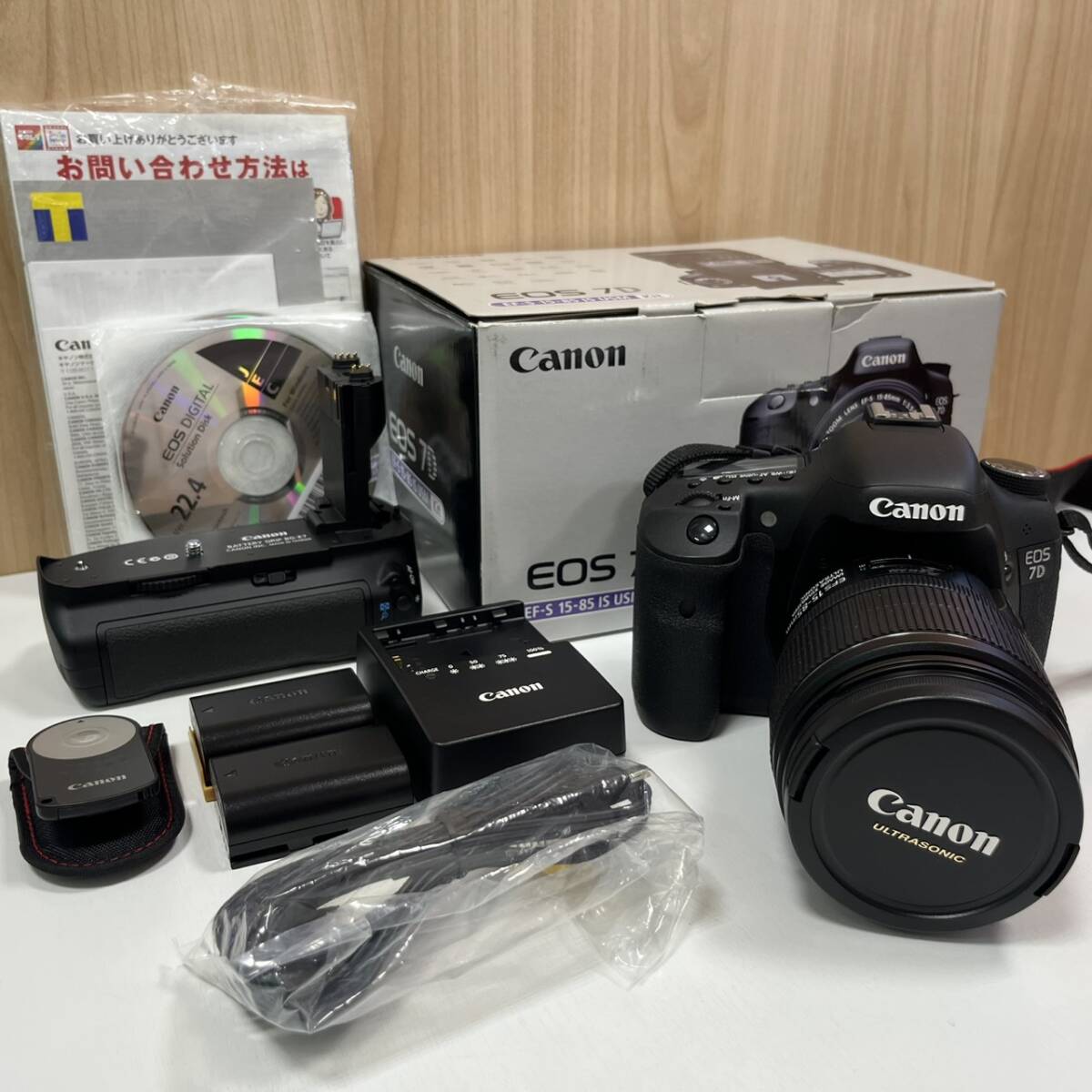 【10443】canon キャノン EOS 7D EF-S 15-85 IS USM Kit BG-E7 RC-6_画像1