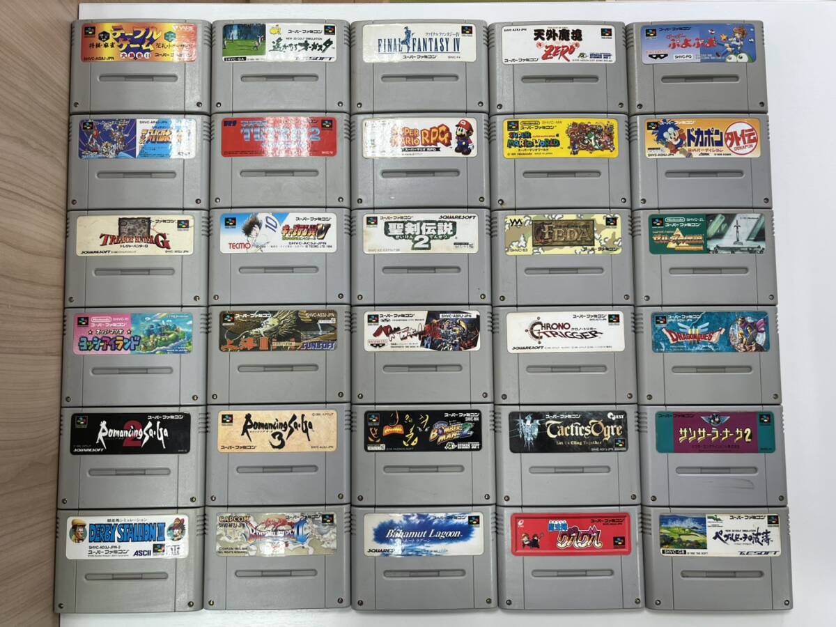 【10278】Nintendo Super Famicom スーパーファミコン ソフト 30点まとめ 動作未確認_画像1