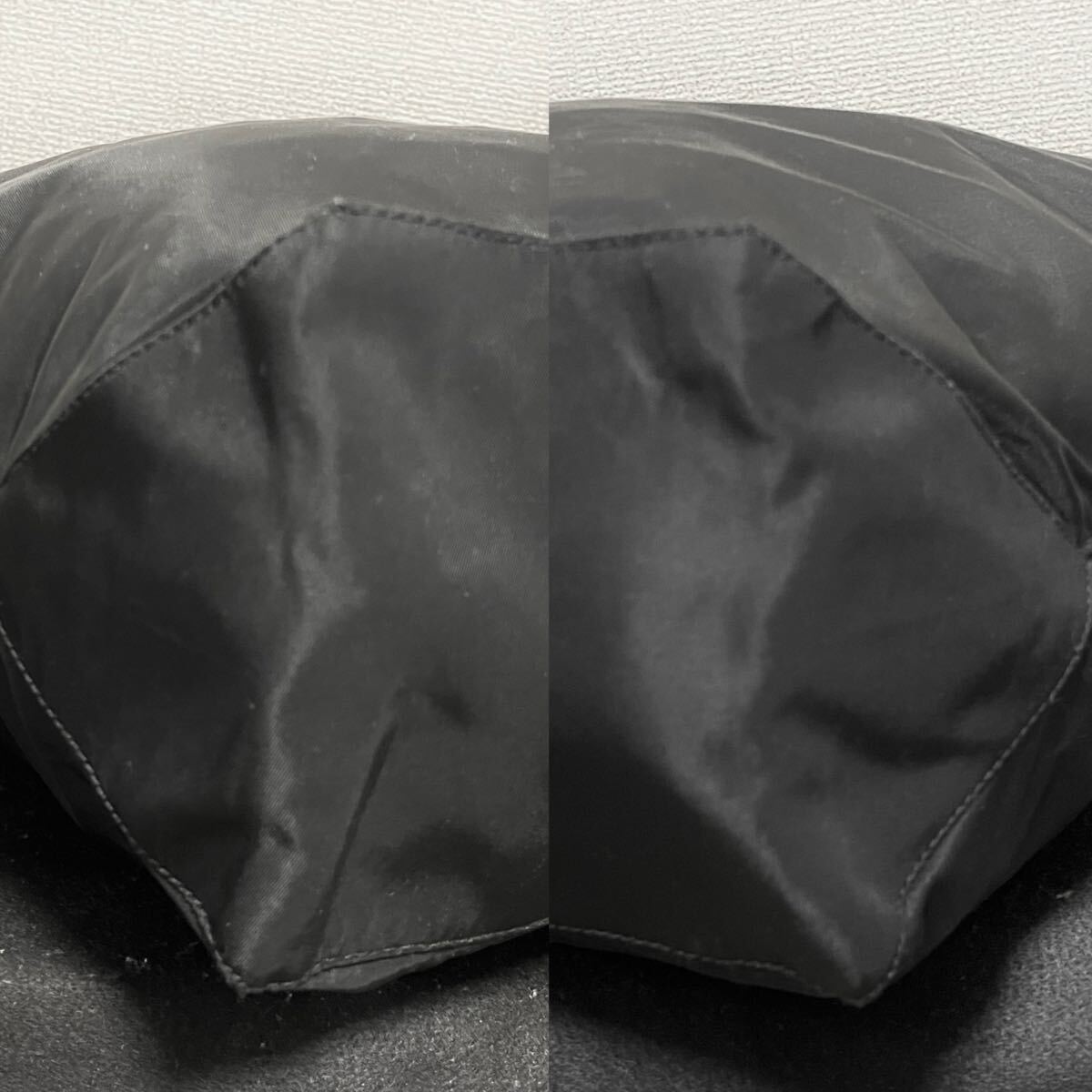 1 иен старт! превосходный товар PRADA Prada нейлон большая сумка треугольник Logo te Hsu to сумка на плечо черный NEROpokono большая вместимость 