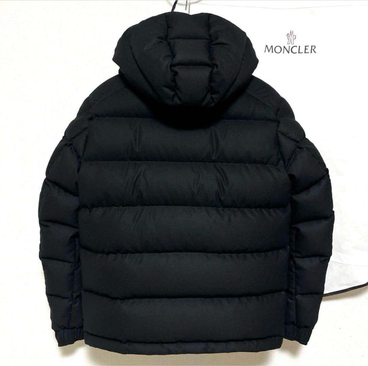 【極美品】 今期405,900円 モンクレール　モンジュネーブル 黒 サイズ3 MONCLER MONTGENEVRE ブラック ダウンジャケット ウール XL_画像5
