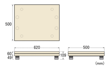 CSR-1S-D タテ型オーディオラック1段 CSRシリーズ TAOC タオック【送料無料】_画像2