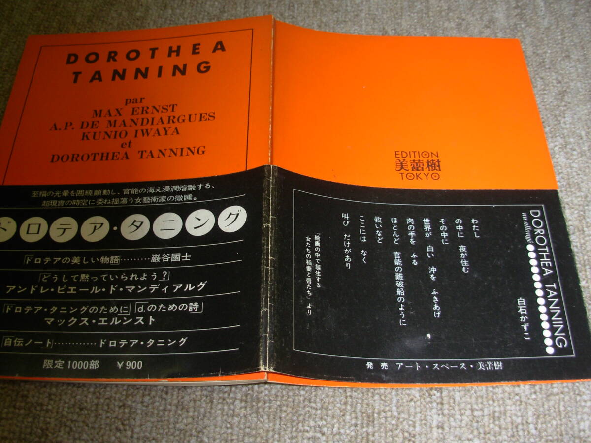 限定1000部のうち405番）ドロテア・タニング＊ドロテアの美しい物語・巖谷国士★アート・スペース・美蕾樹＊1984年_画像5