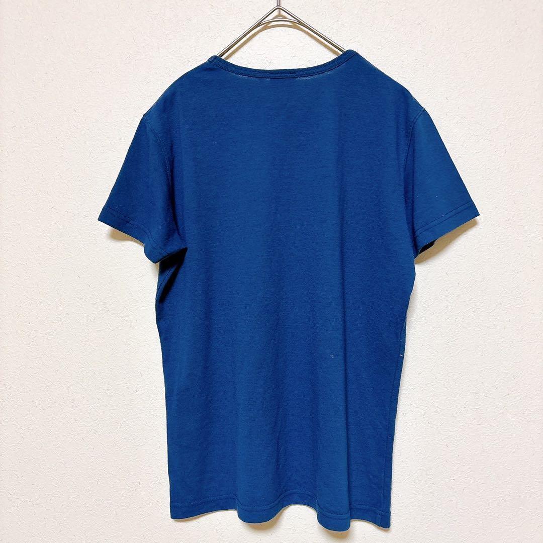 THE NORTH FACE ロゴTシャツ ブルー M 半袖 アウトドア AF0E25_画像6