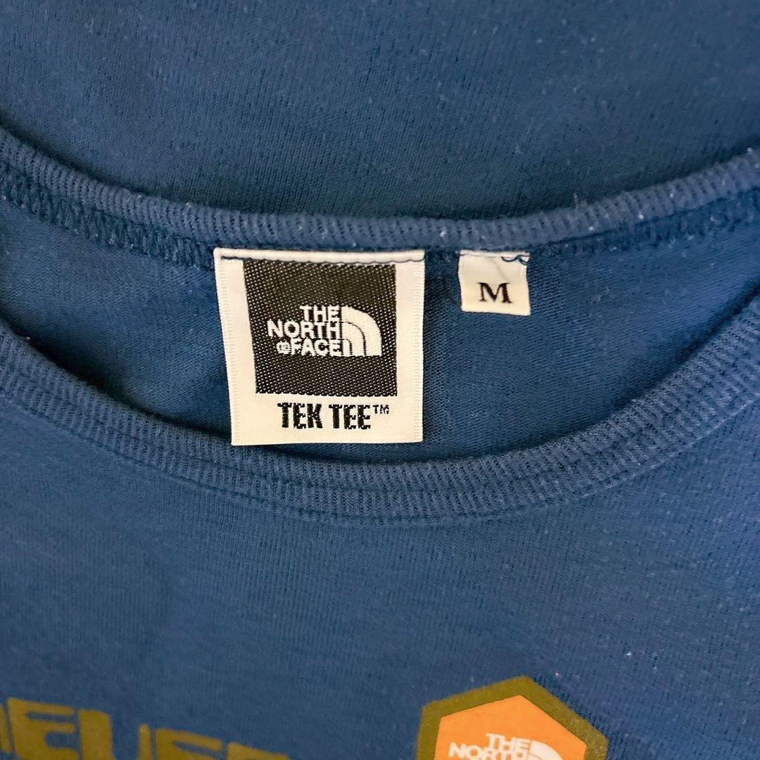 THE NORTH FACE ロゴTシャツ ブルー M 半袖 アウトドア AF0E25_画像7