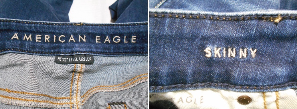 AMERICAN EAGLE アメリカンイーグル SKINNY　スキニー デニムジーンズ　強ストレッチ　W33_画像3