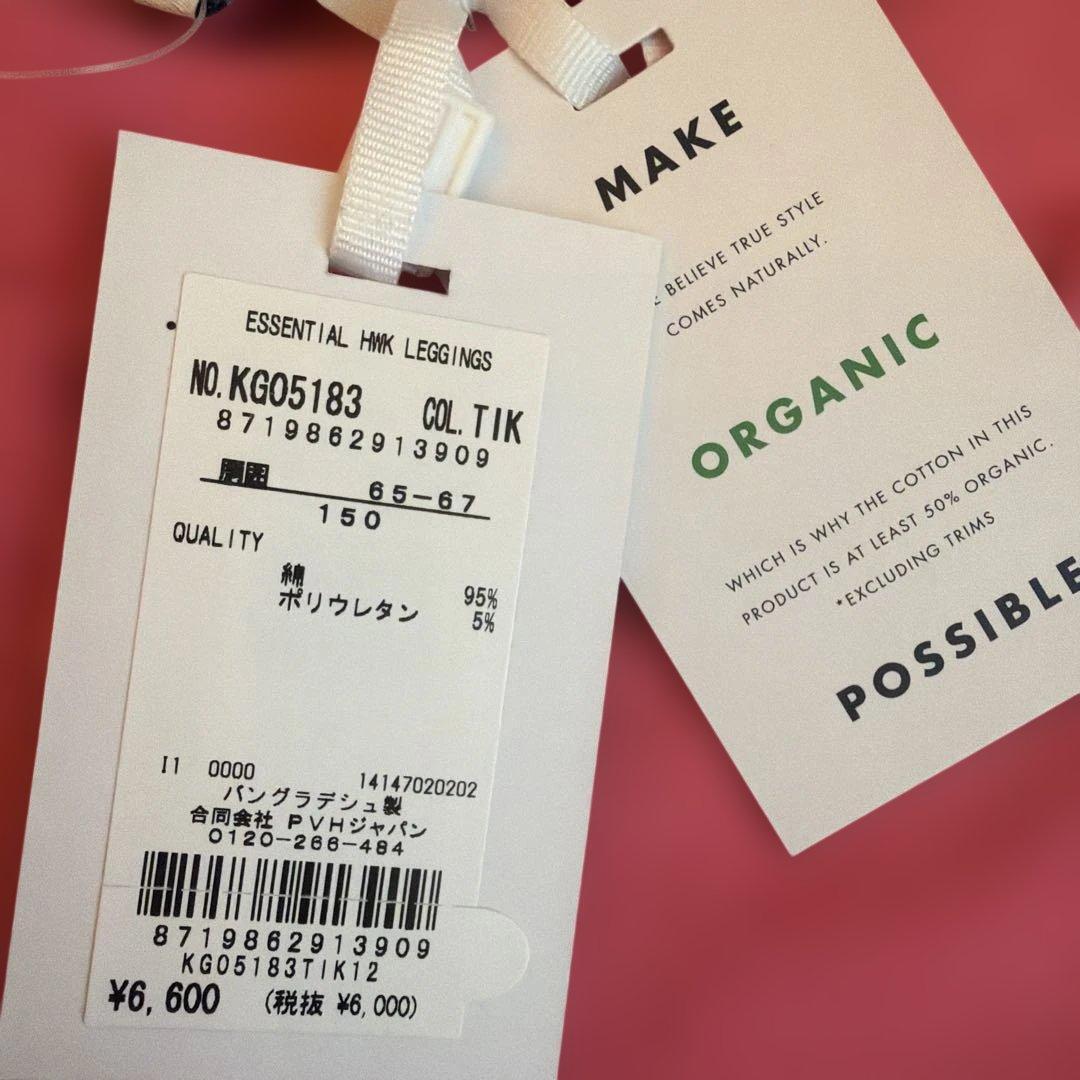 150cm TOMMY HILFIGER トミーヒルフィガー ピンク レギンス キッズ スパッツ ロゴ ピンク 新品未使用タグ付き_画像4