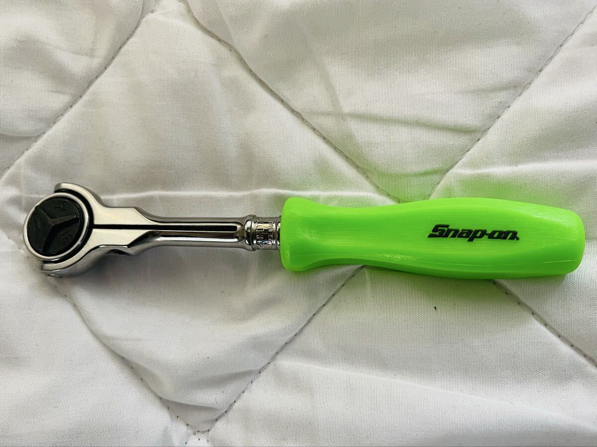新品未使用 送料無料 売り切りスナップオン Snap-on THNFD72スイベルラチェット 1/4ハードグリップ グリーン 緑 希少_画像3