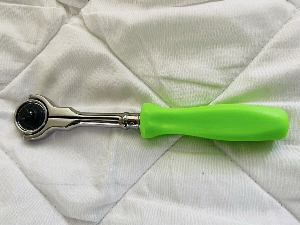 新品未使用 送料無料 売り切りスナップオン Snap-on THNFD72スイベルラチェット 1/4ハードグリップ グリーン 緑 希少_画像4