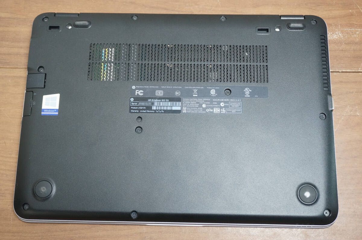 ジャンクHP Elitebook 820 G3《Intel Core i5 6200U 2.30GHz/8GB / 500GB / カメラ/ Windows10 / Office》12.5型 ノート PC パソコン 19499_画像7