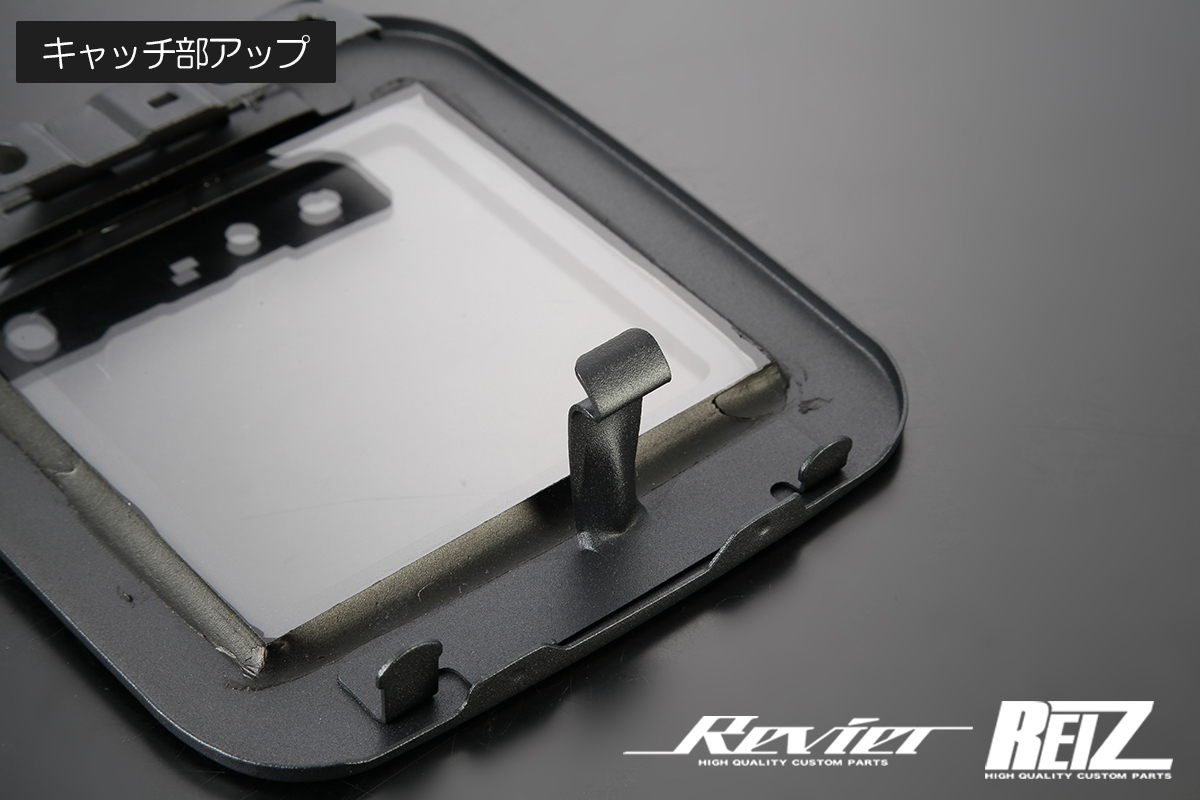 JB23W ジムニー 交換式 ガラスリッド 梨地ブラック塗装 強化ガラス採用 フューエルリッド 給油口 REIZ ライツ_画像6