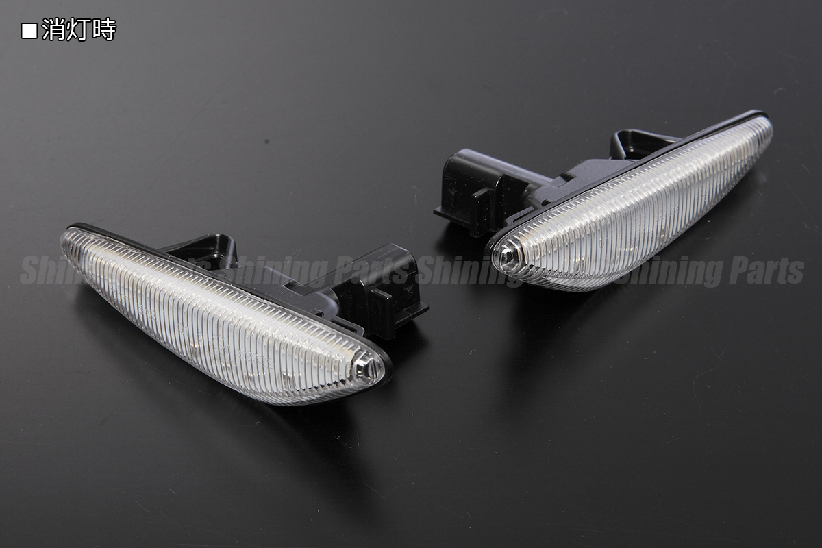 [高輝度LED採用] CW系 プレマシー H22.07～ LED サイドマーカー [クリアレンズ] 純正交換 カプラーオン 左右 eマーク フェンダー ターン_画像2