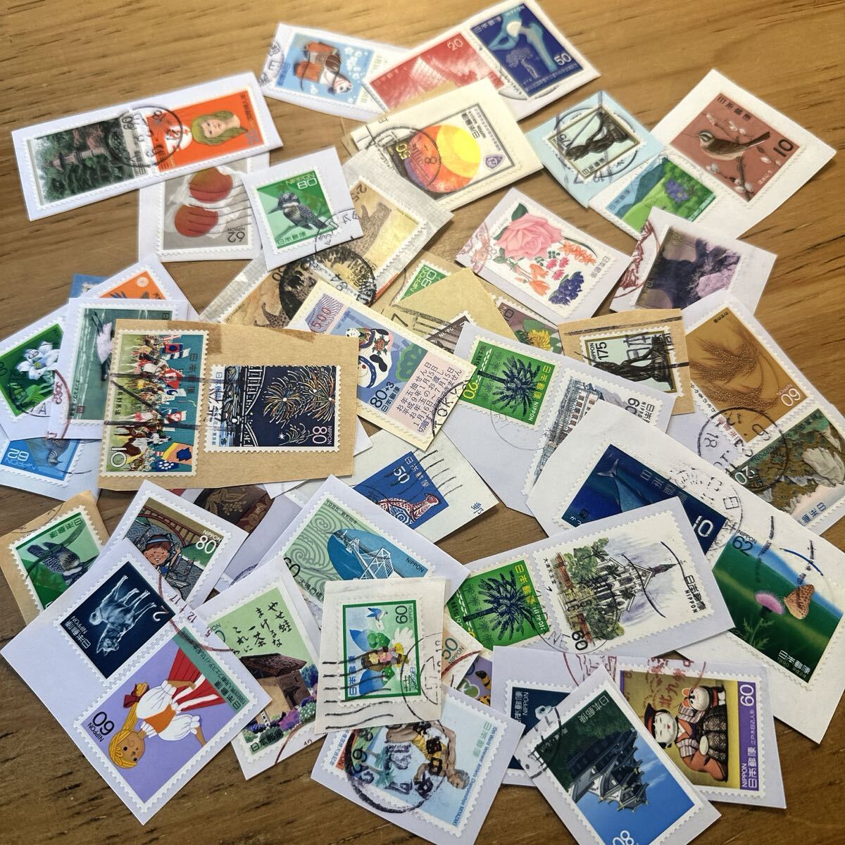 #2 использованный . Япония марка бумага имеется марка различный . суммировать 