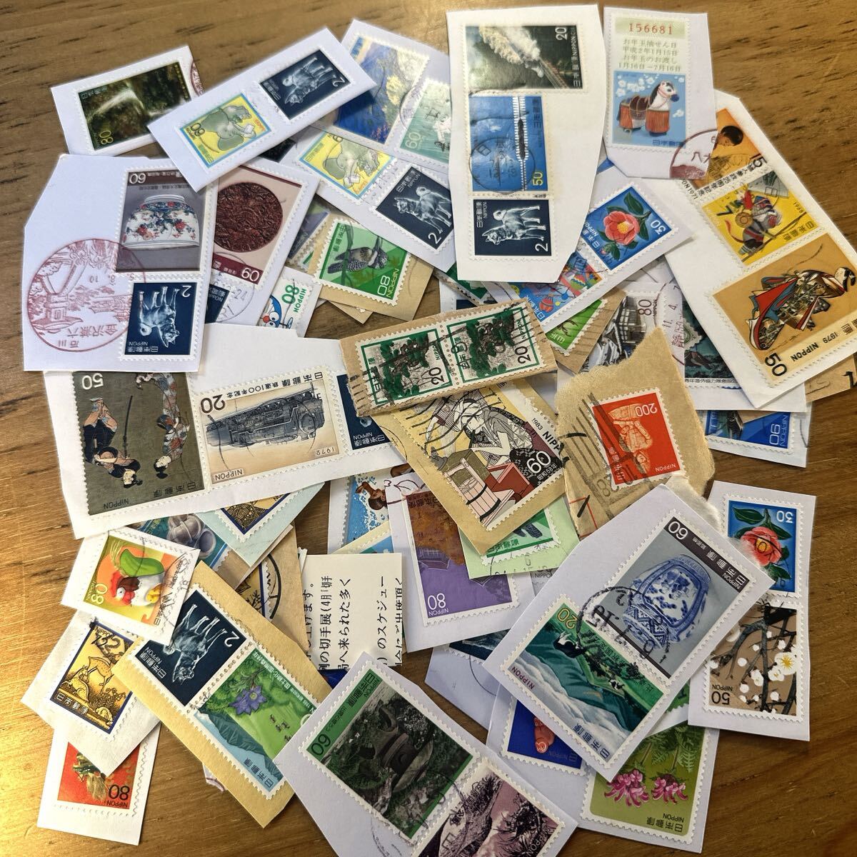 #2 использованный . Япония марка бумага имеется марка различный . суммировать 