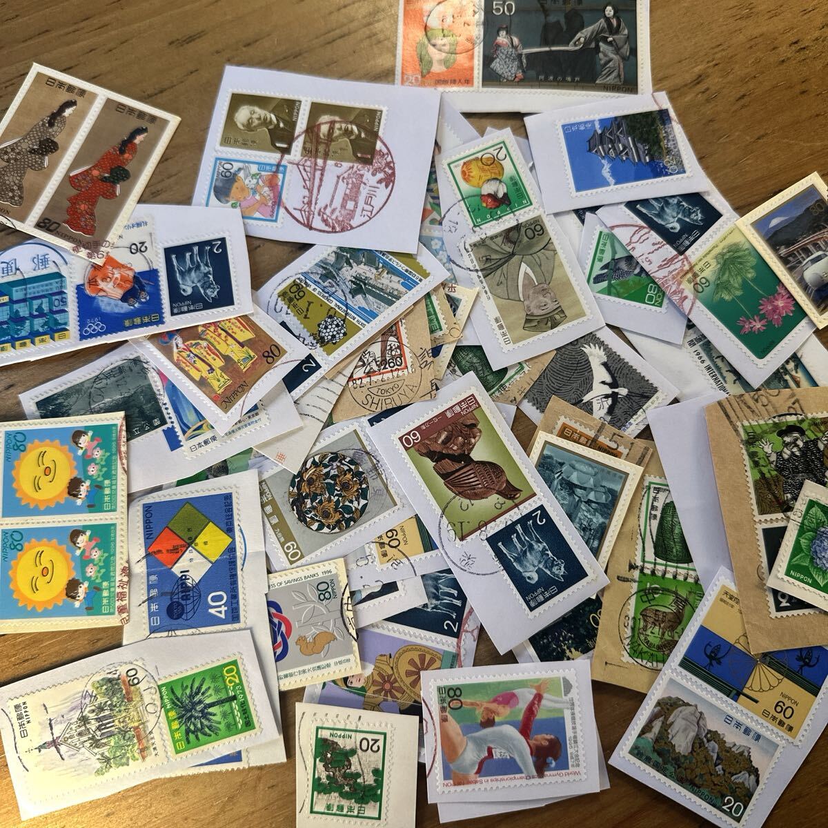 #2 использованный . Япония марка бумага имеется марка различный . суммировать 